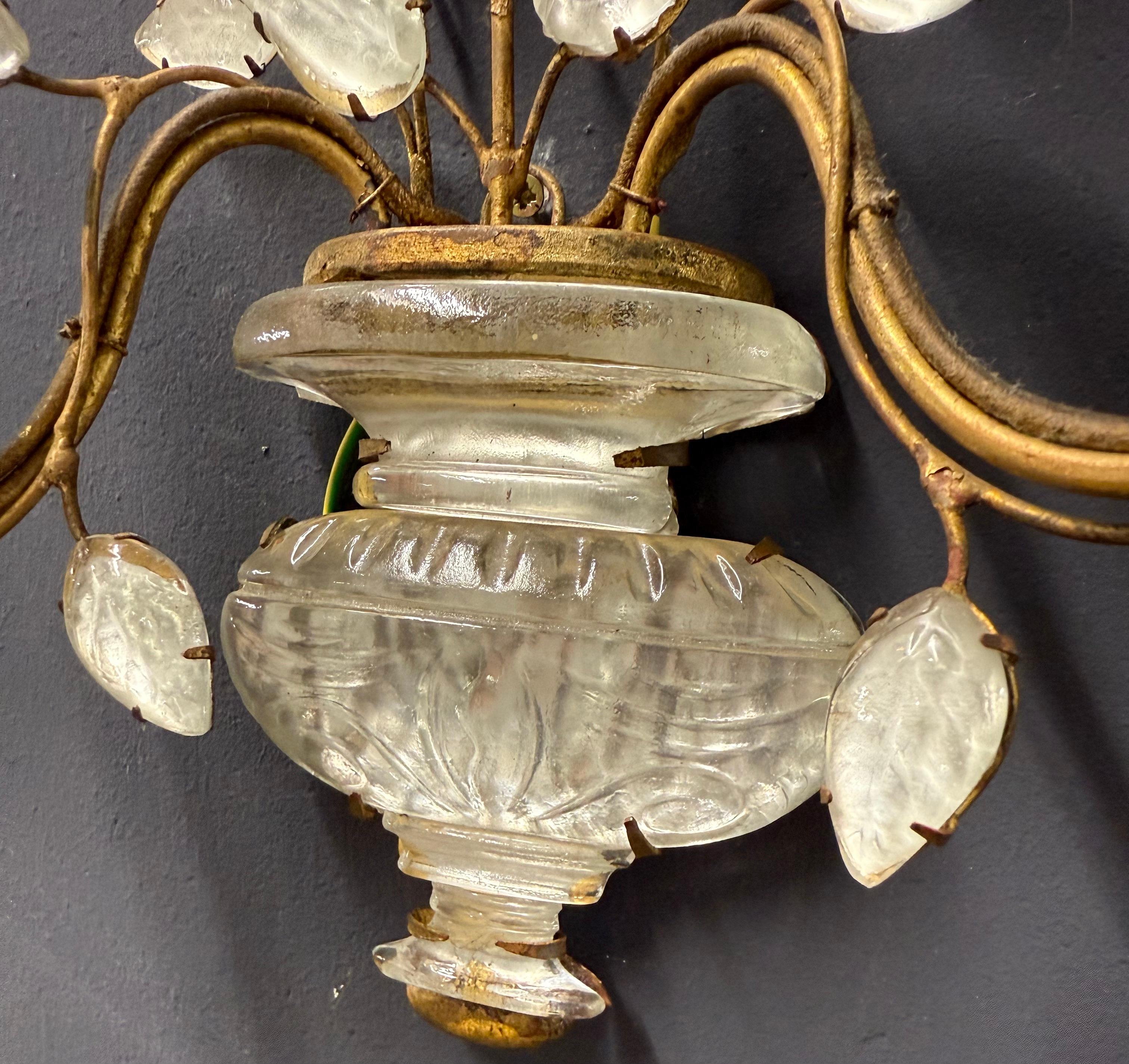 Wunderschöne Wandleuchter von Maison Bagues (Metall) im Angebot
