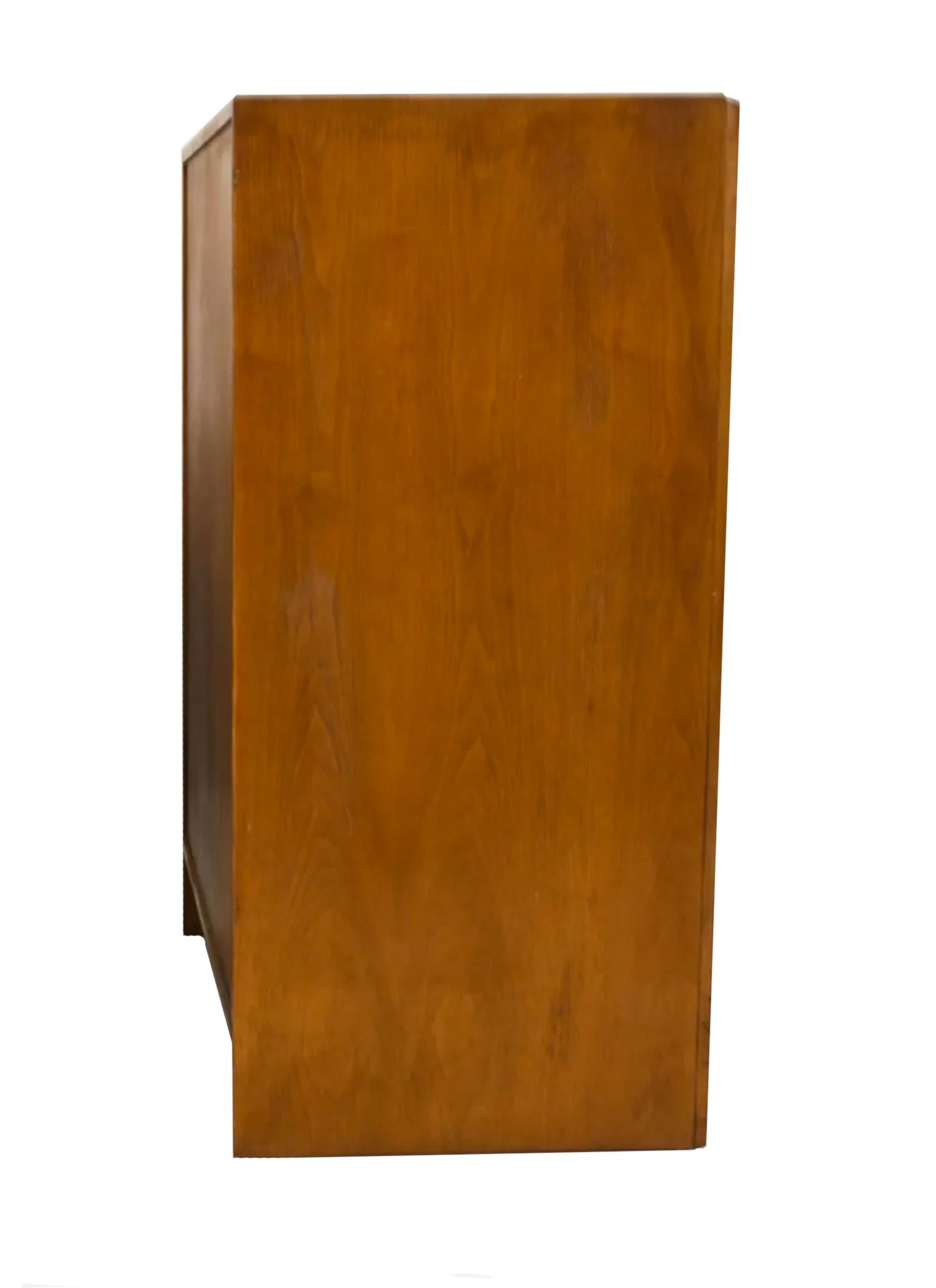 American Wonderful Walnut 5 Drawer tall Dresser by T.H. Robsjohn Gibbings for Widdicomb