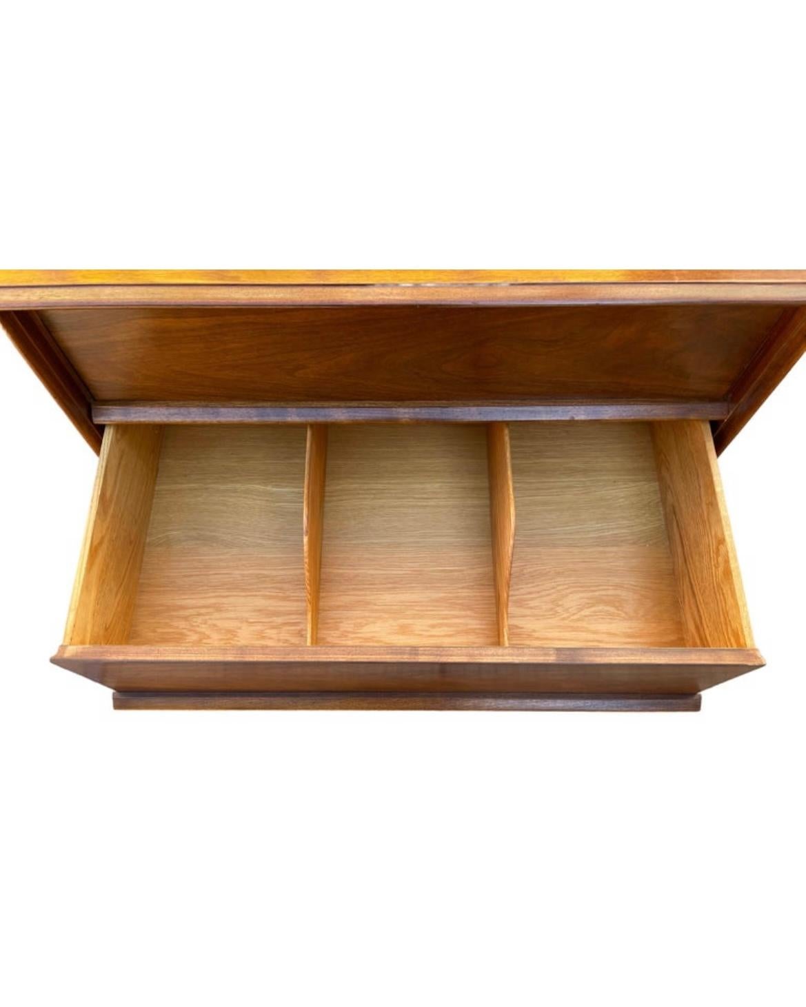 Woodwork Wonderful Walnut 6 Drawer Dresser by T.H. Robsjohn-Gibbings for Widdicomb For Sale
