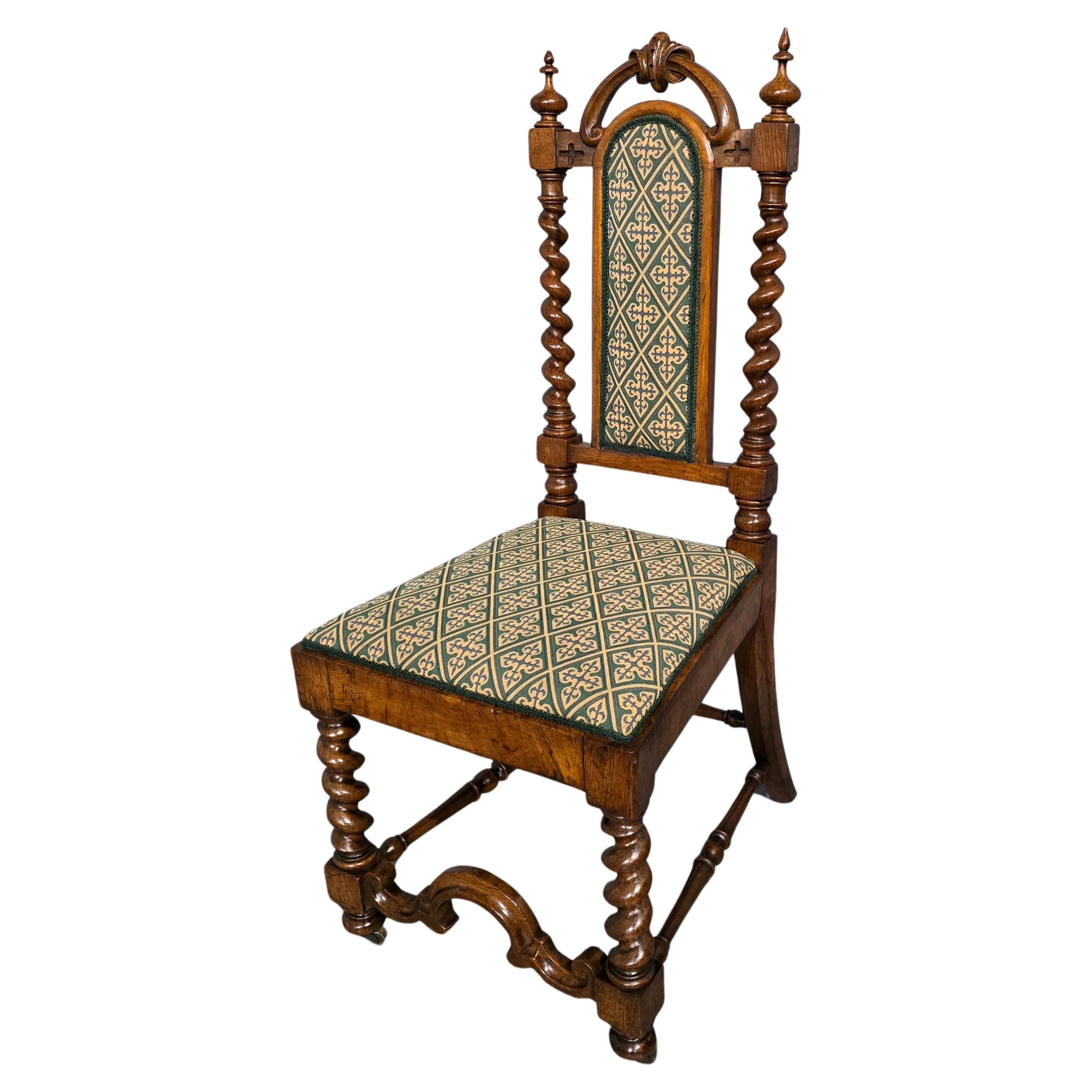 Wonderful Walnut Hall Chair For Sale