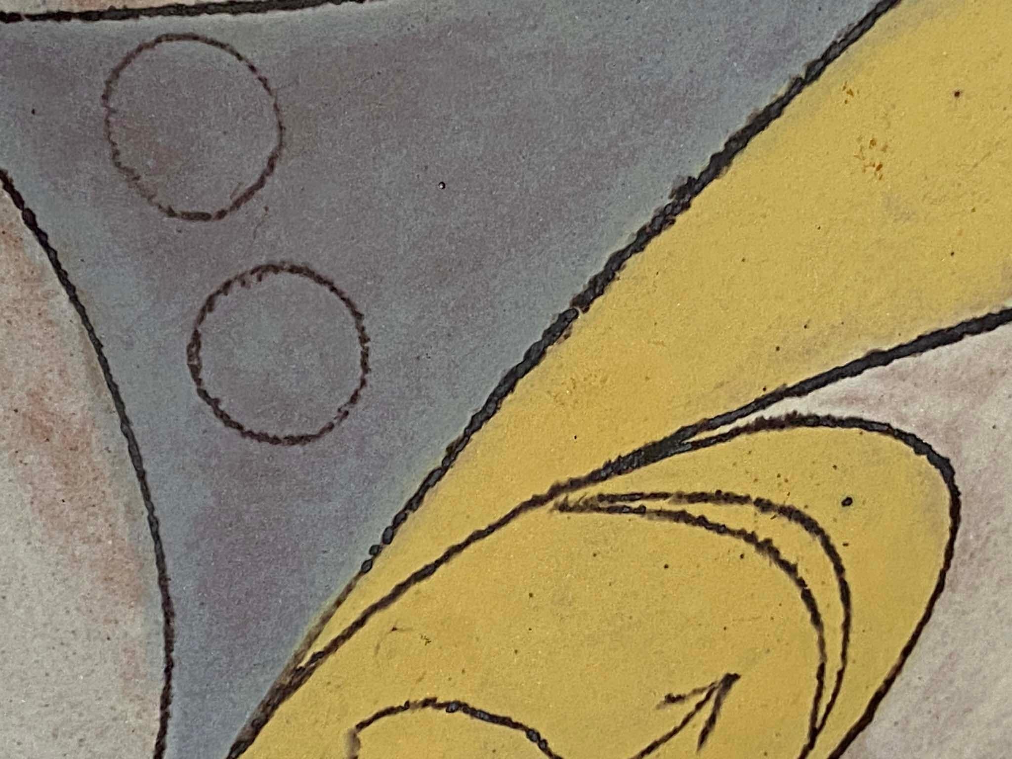 XX secolo Meravigliosa ciotola in Studio Pottery astratta di Walter Addison (1914-1982) in vendita