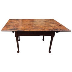 Wonderful Weathered Pine Vermont Farm Table with Original Paint