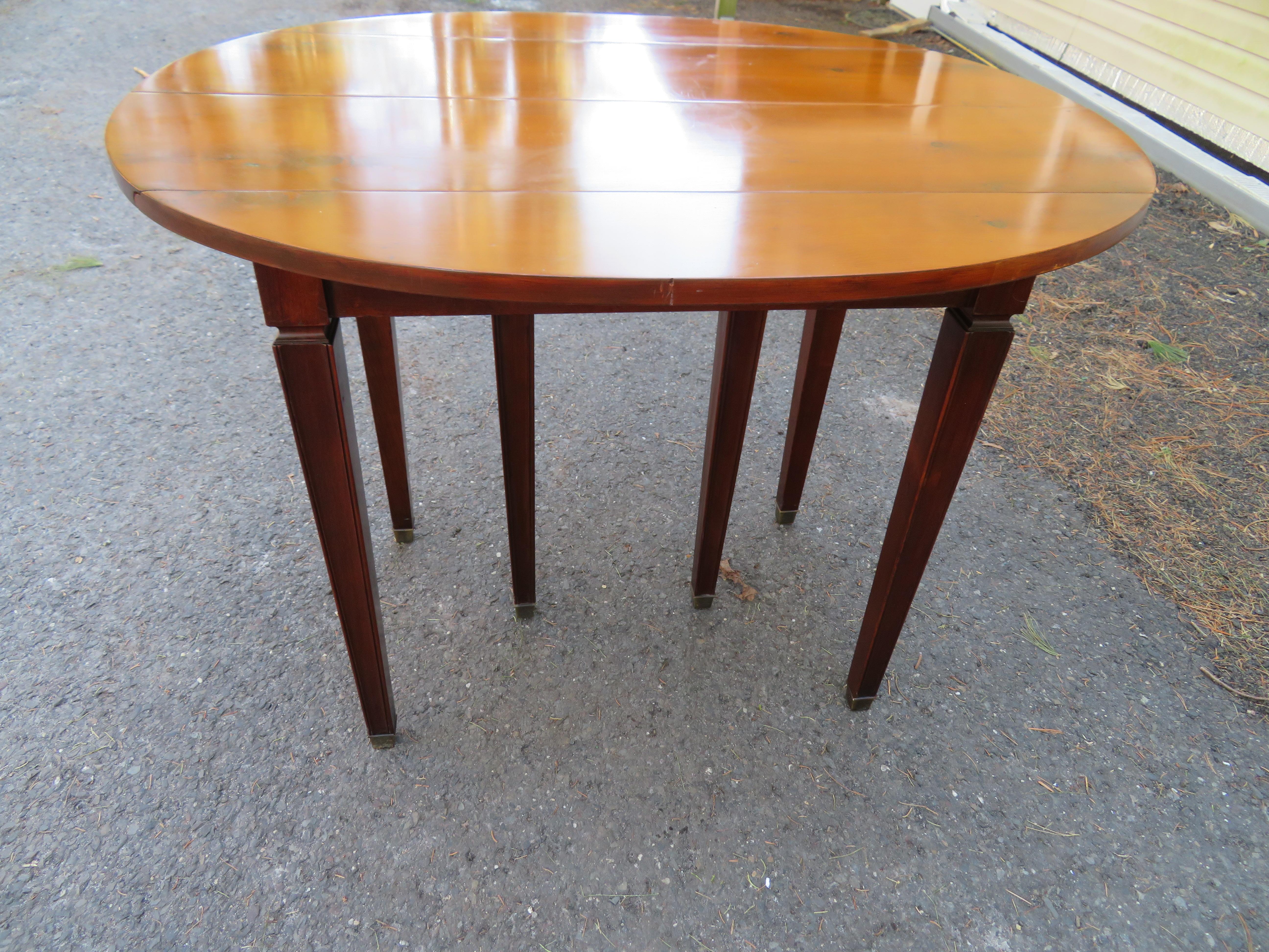 Merveilleuse petite table de salle à manger Widdicomb à abattant à 4 feuilles moderne mi-siècle en vente 11