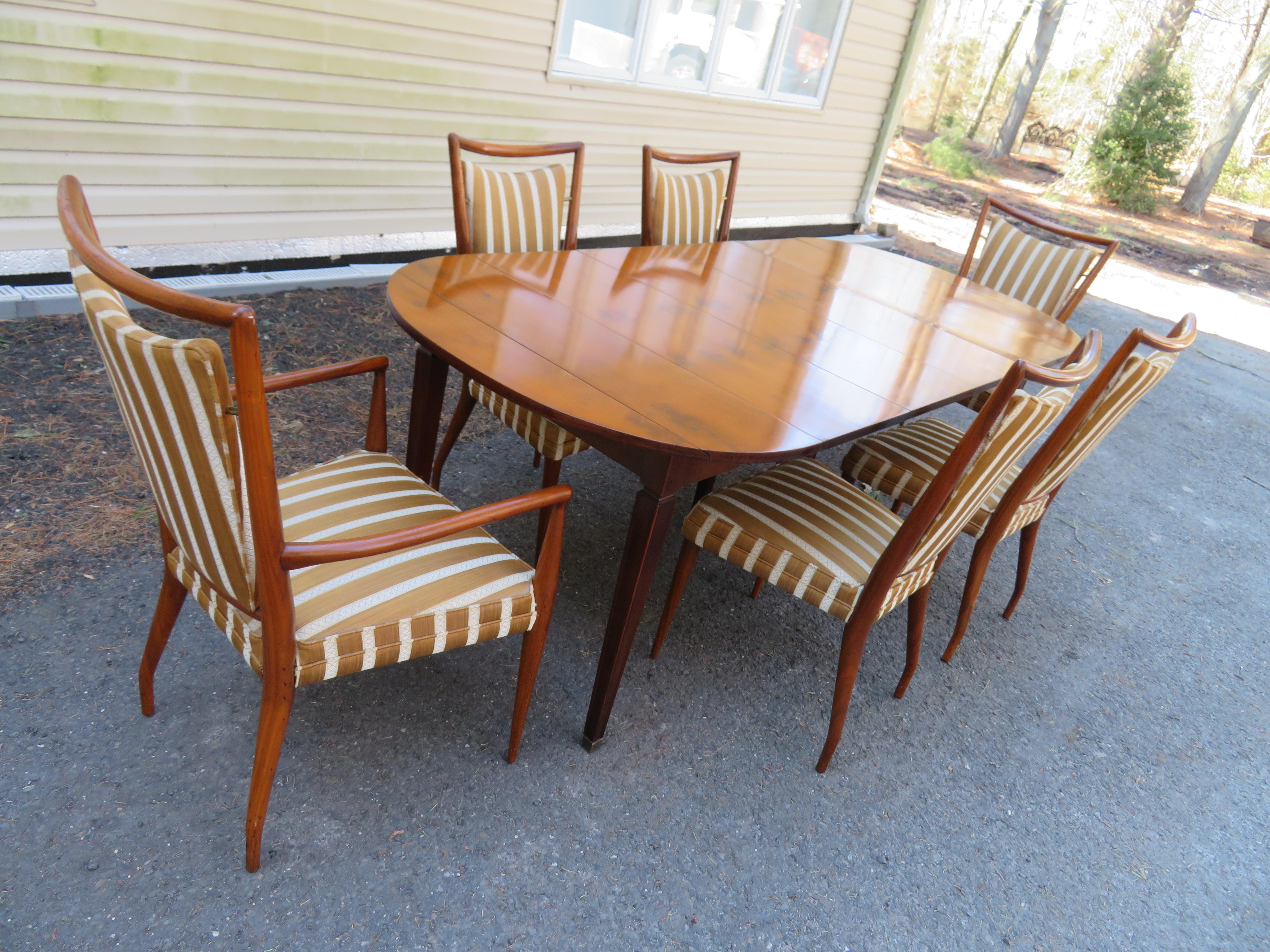 Merveilleuse petite table de salle à manger Widdicomb à abattant à 4 feuilles moderne mi-siècle en vente 12