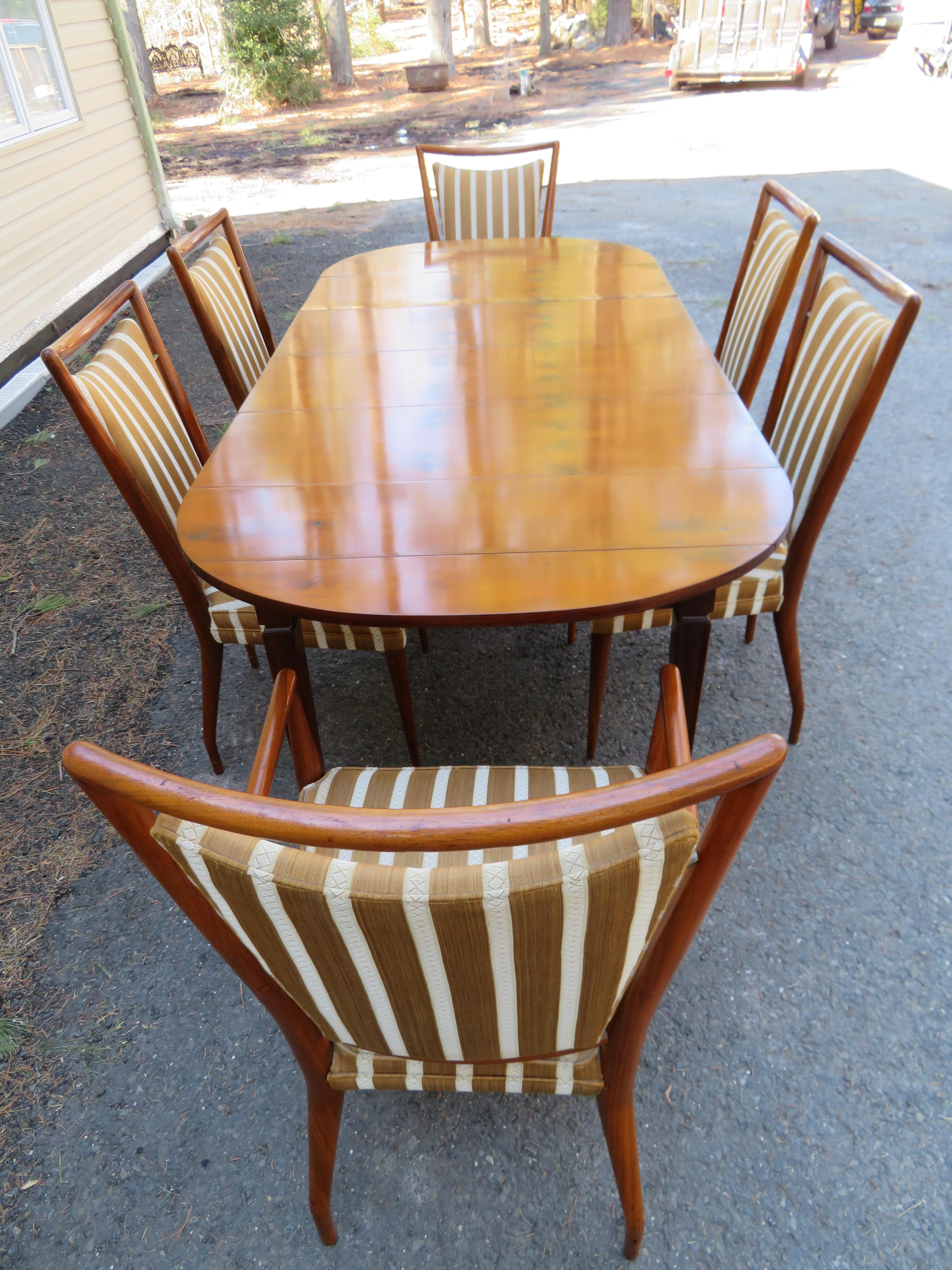 Wonderful Widdicomb Petite Drop Leaf Dining Table 4 Leaves Mid-Century Modern For Sale 11