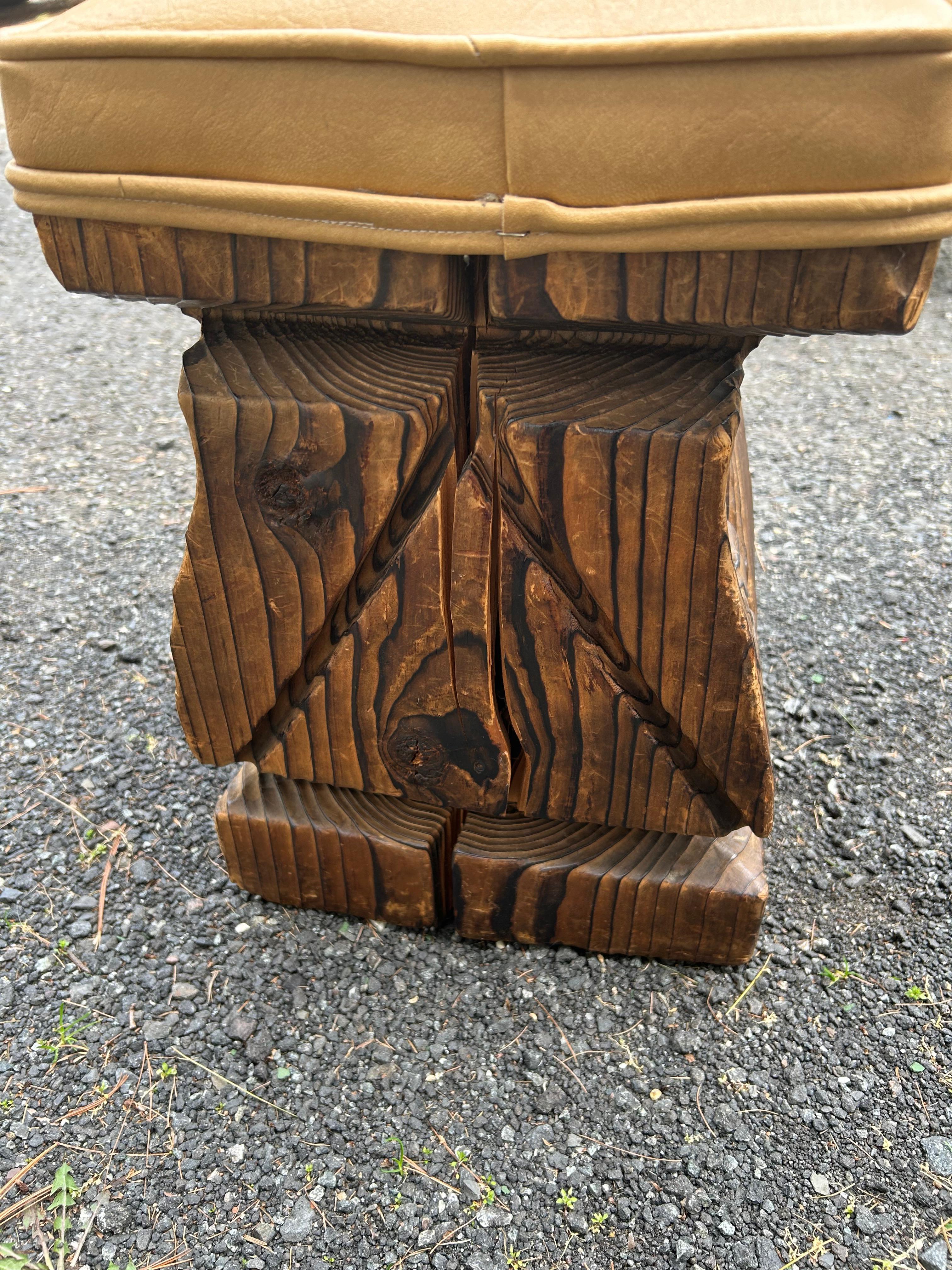 Wonderful Witco Tiki Hand Carved Stool , c. 1960s For Sale 3