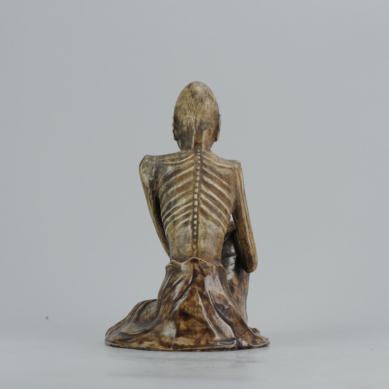 Cinese Meravigliosa statua di Shiwan di grandi dimensioni in porcellana cinese, 20° secolo in vendita