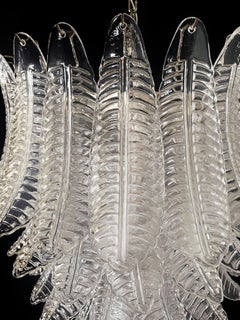 Maravillosa araña italiana de cristal de Murano Felci, 75 cristales transparentes