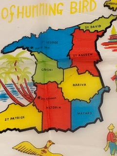 Wonderfully Bold Multi-Color "Scenes of Trinidad & Tobago" Scarf