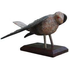 Antique Wonderfully Carved Folk Art Americana Dove Bird