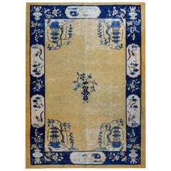 Merveilleux tapis chinois Art déco vieilli