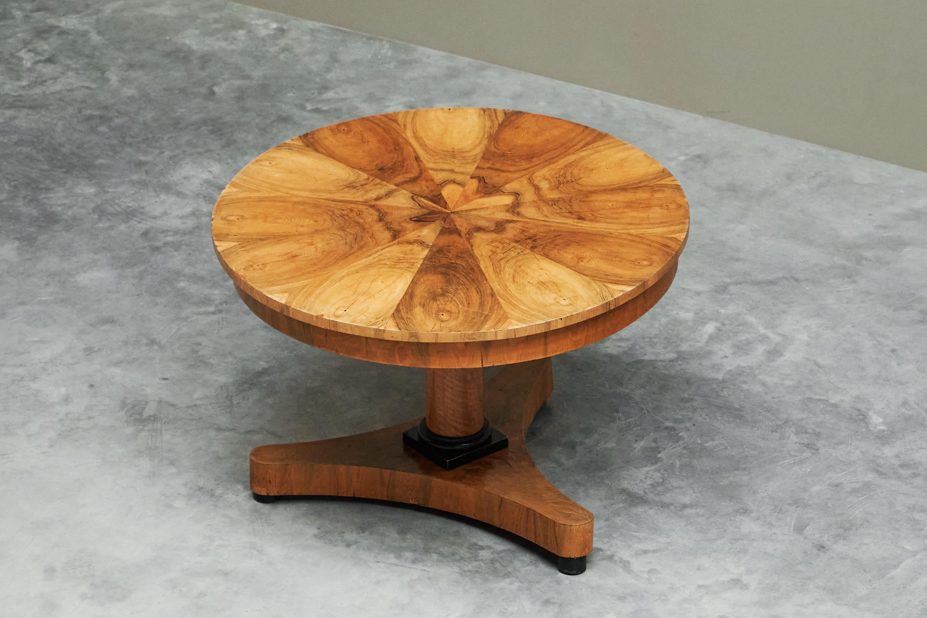 Merveilleuse table centrale Biedermeier marquetée Fin du 19e siècle

Il s'agit d'une très belle table de salle à manger ou de centre de table de la fin du 19e siècle avec un plateau marqueté d'une beauté saisissante.

Un grand design classique, mais