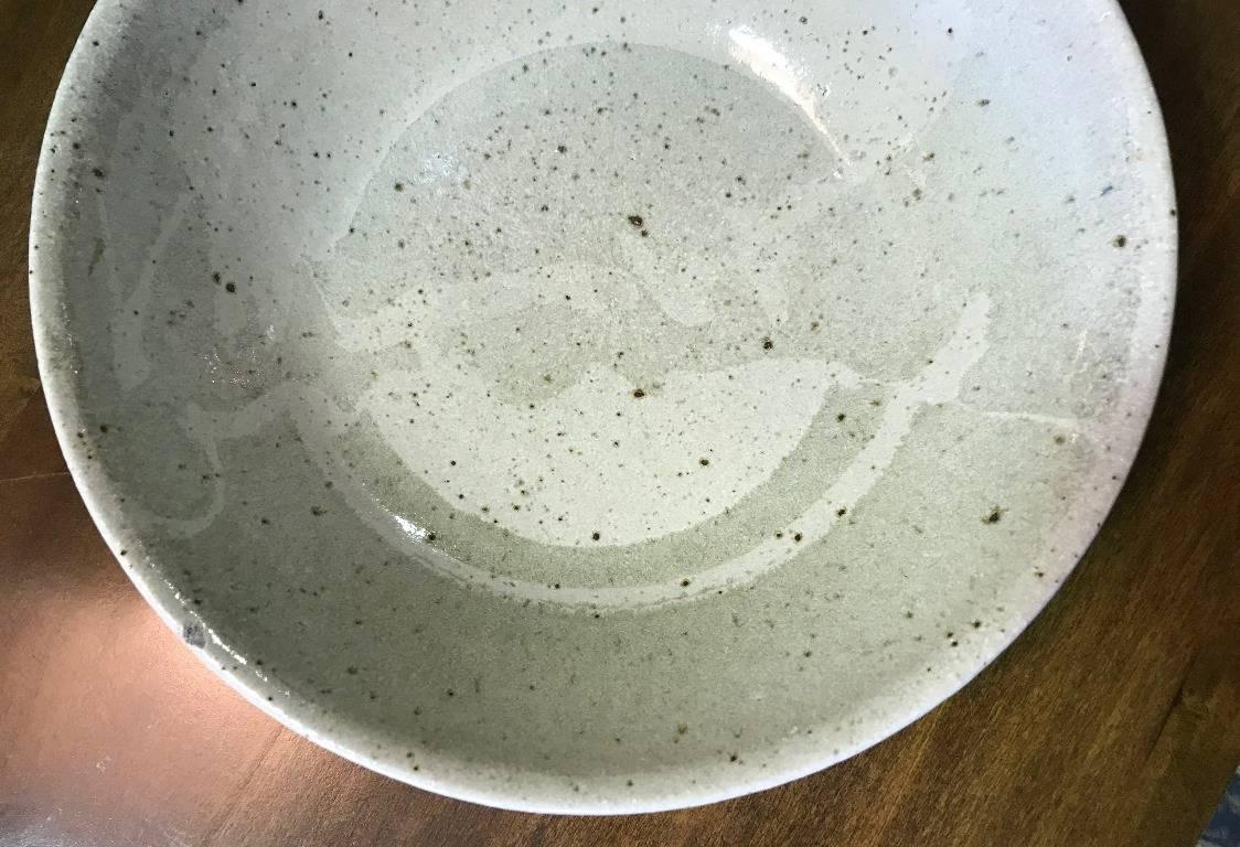 Modern Wonderfully Made Hand Thrown Glazed, Signed Ceramic Bowl