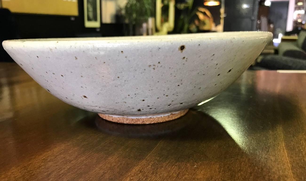 Late 20th Century Wonderfully Made Hand Thrown Glazed, Signed Ceramic Bowl