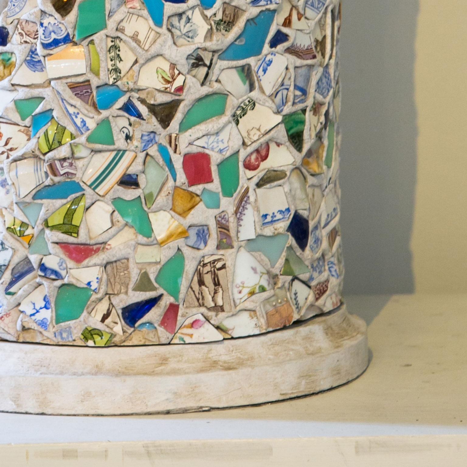 20th Century Wonderfully Unique Mosaic Lamp