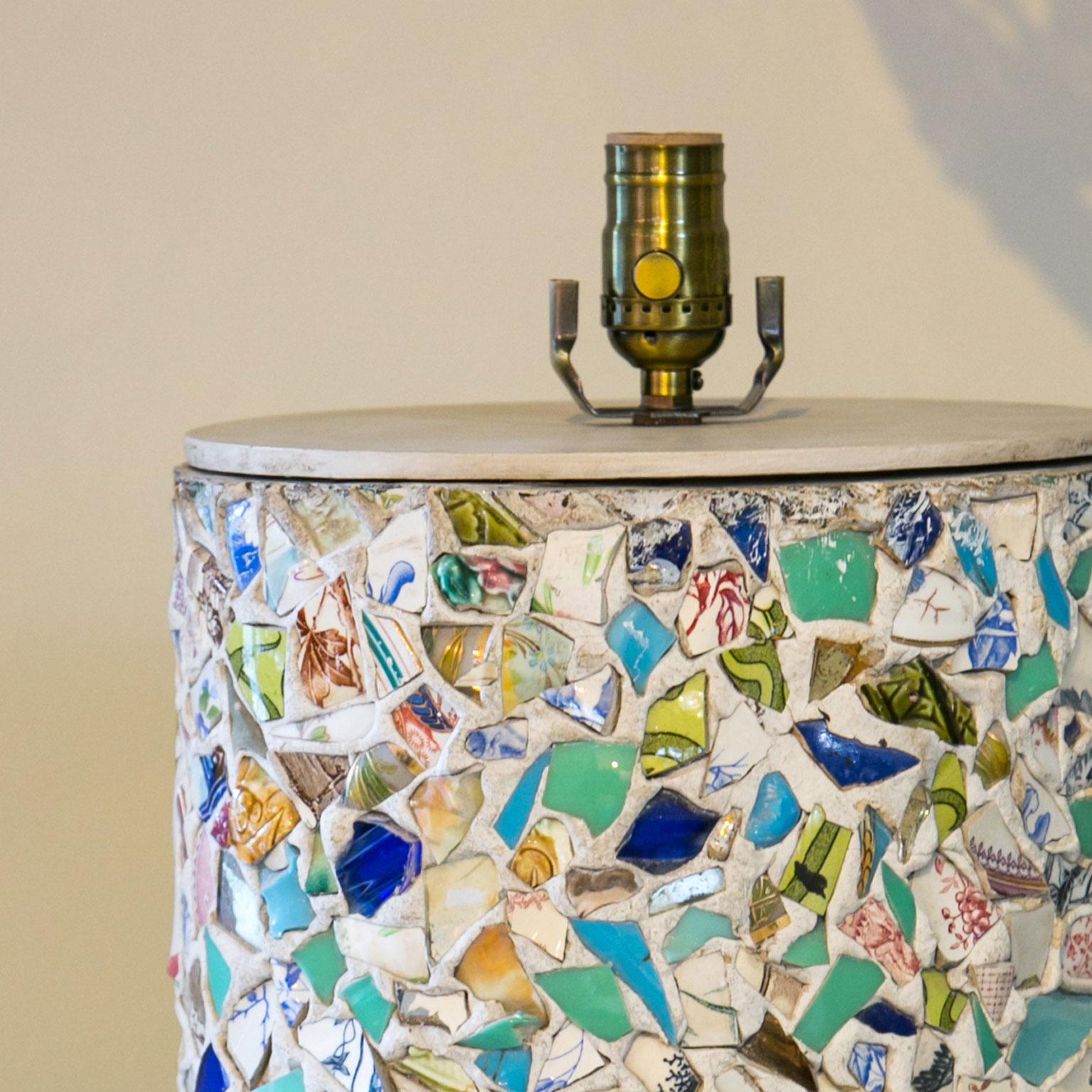 Ceramic Wonderfully Unique Mosaic Lamp