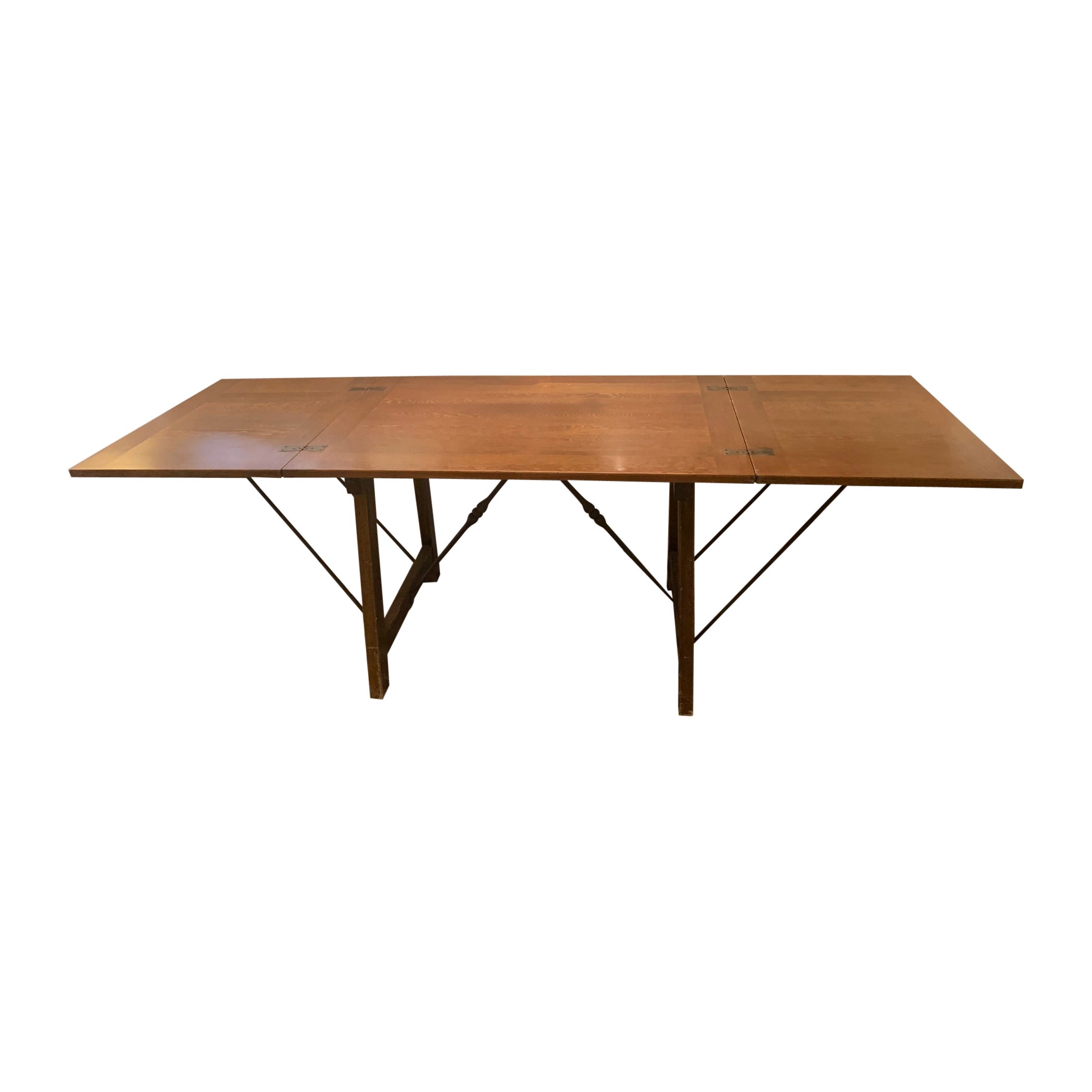 Wonderfully Versatile Vintage Folding Expandable Large or Small Dining Table