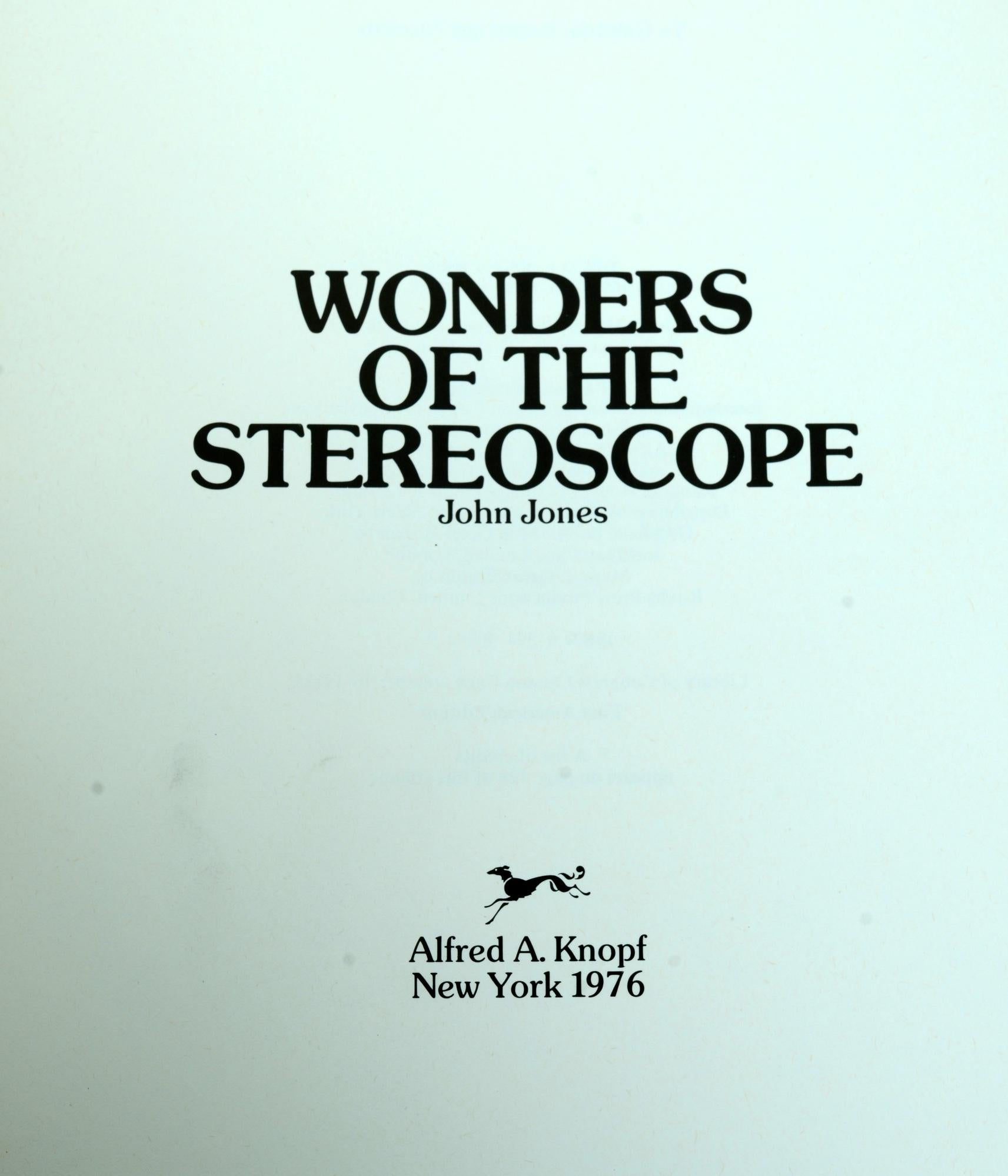 Les merveilles du stéréoscope:: par John Jones:: 1ère édition Bon état - En vente à valatie, NY