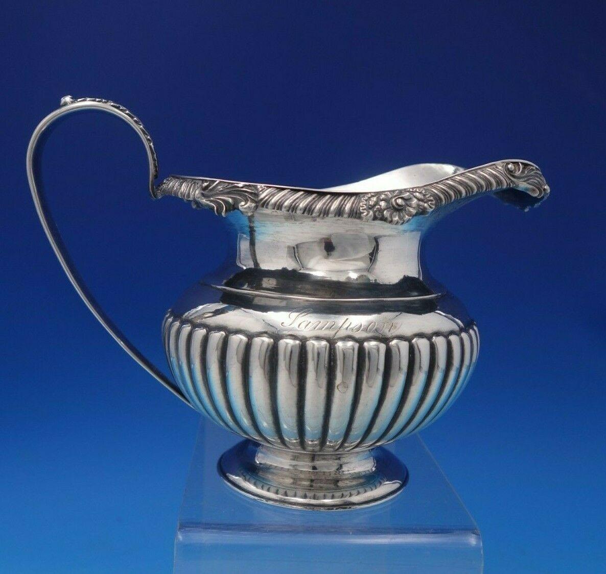 Wong Shing Chinese Export Sterling Silver Tea Set 3pc c.1840-1870 '#6462' For Sale 4