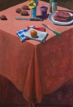 Untitled (Table with Fruit, Potatoes, Meat, and Flowers)