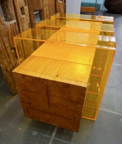Wood and Lucite Sculpture by Roger Sayre