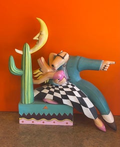 Escultura de madera y acrílico "una pasión que mata" de Markus Pierson