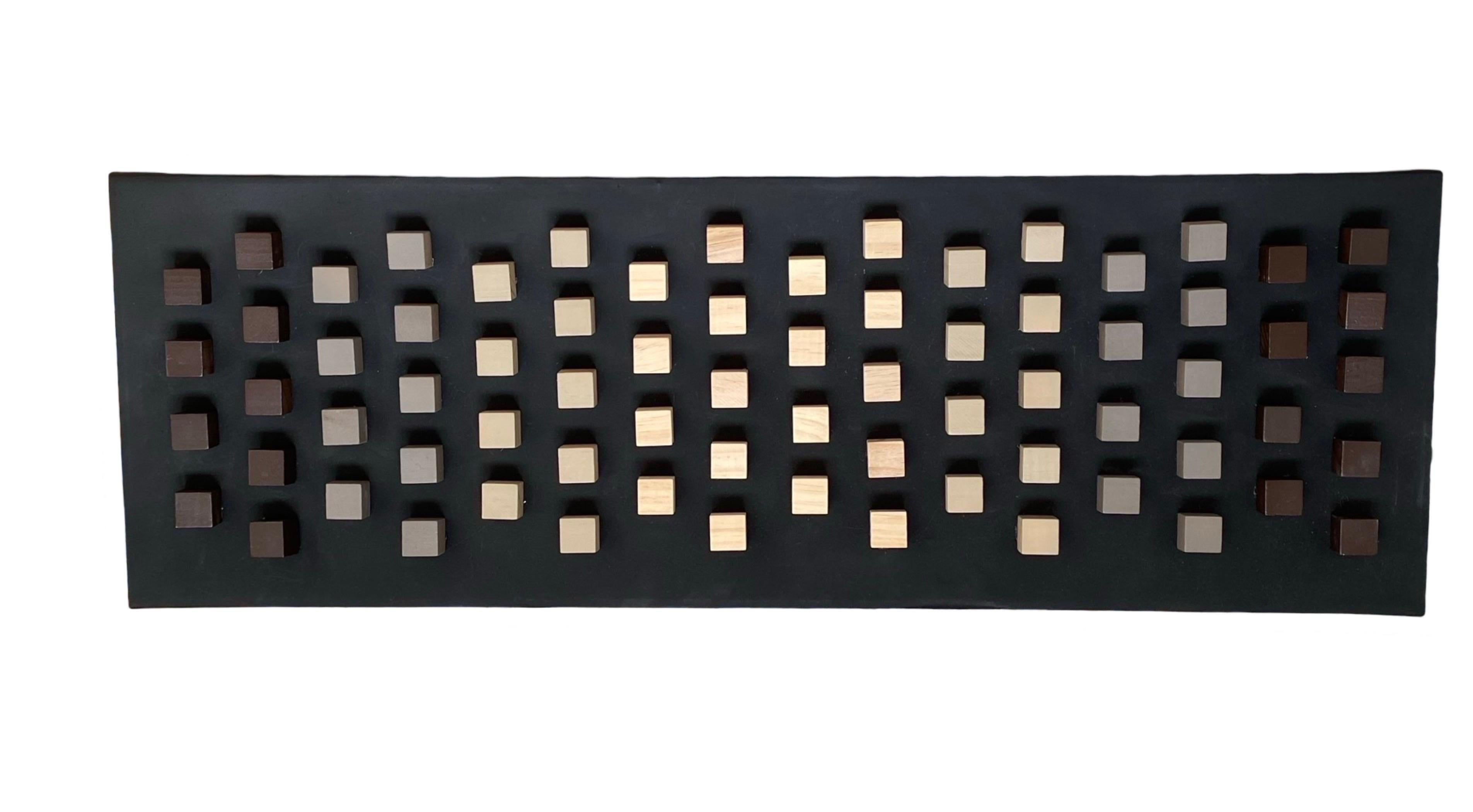 Escultura Pintura Original Madera y Acrílico en Negro y Marrón by Machado en venta 4