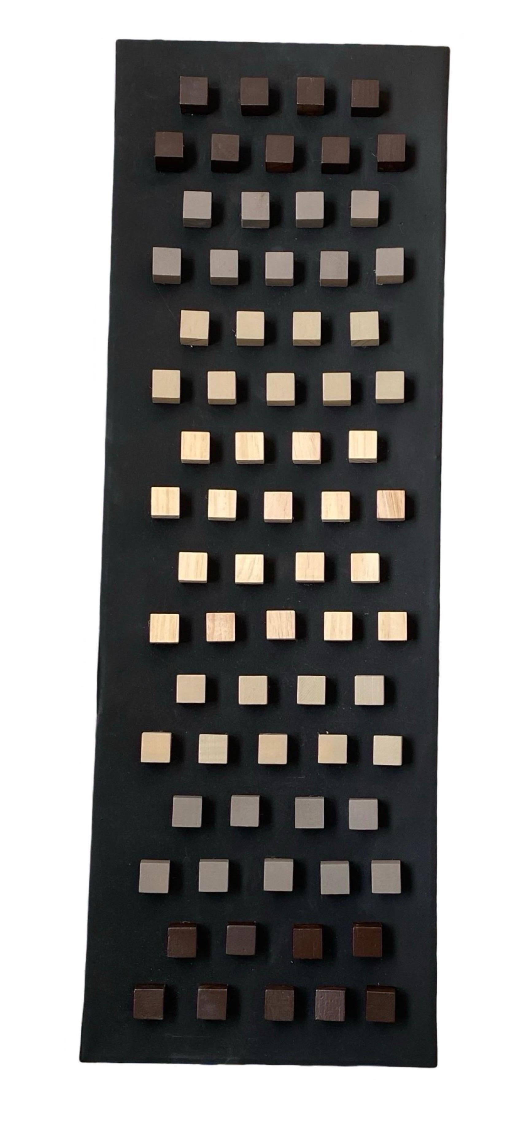 Escultura Pintura Original Madera y Acrílico en Negro y Marrón by Machado en venta 5