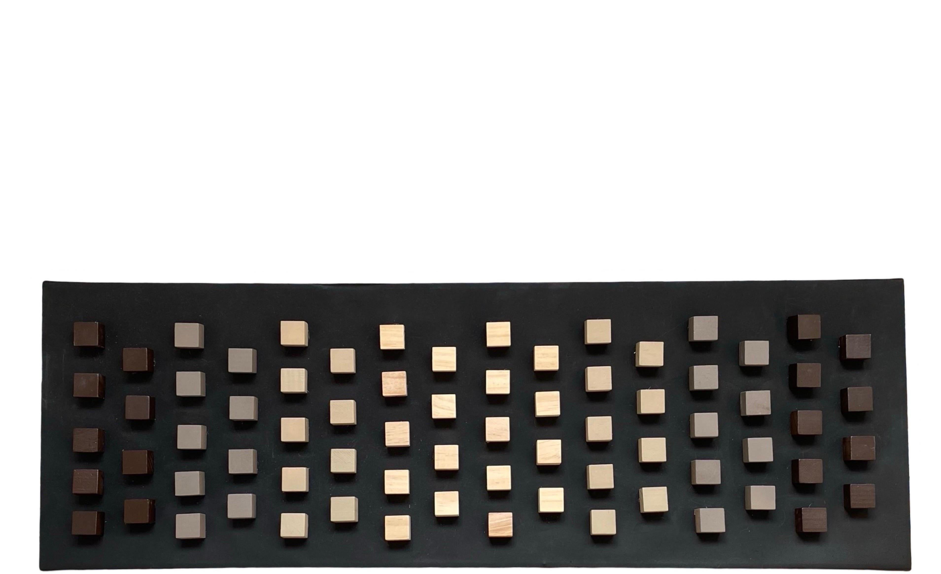 Escultura Pintura Original Madera y Acrílico en Negro y Marrón by Machado en venta 6