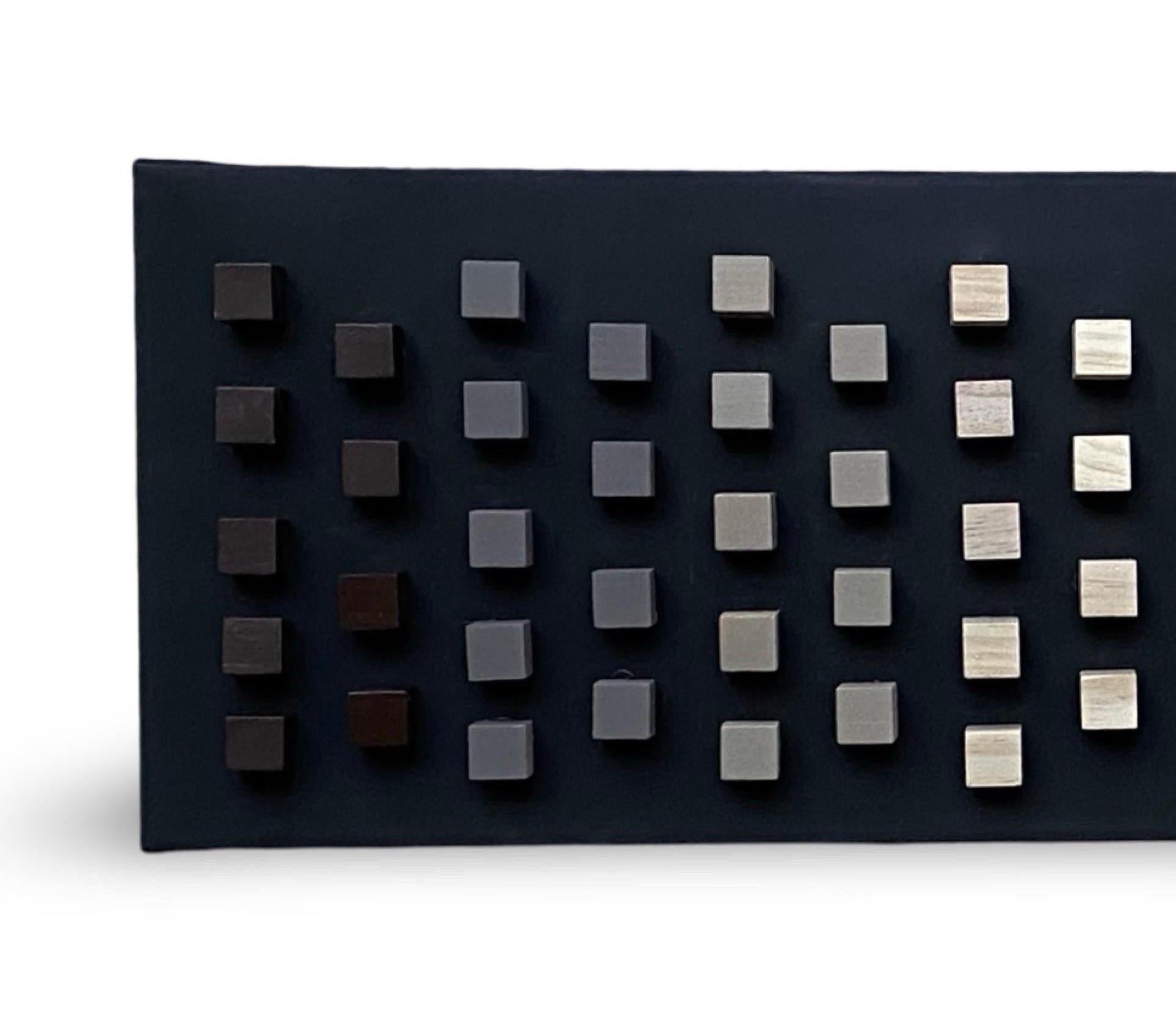 Escultura Pintura Original Madera y Acrílico en Negro y Marrón by Machado Pintado a mano en venta