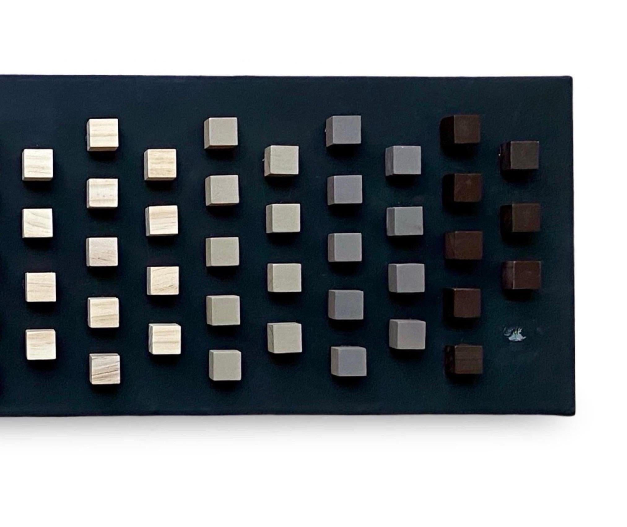 Escultura Pintura Original Madera y Acrílico en Negro y Marrón by Machado en Bueno estado para la venta en Palm Springs, CA