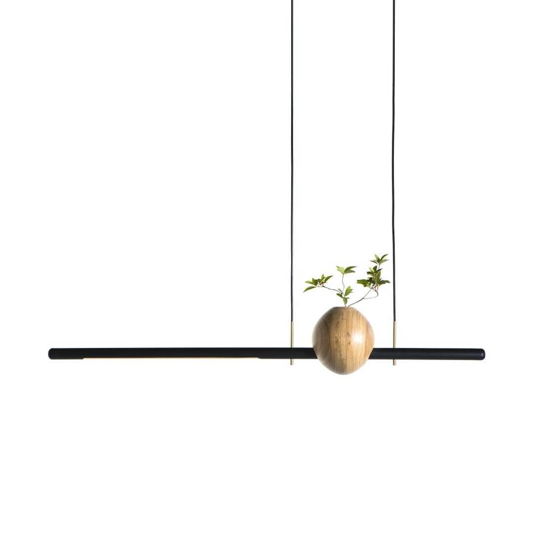 Brasiliano Wood e alluminio Luminária Ninho 1 di Andre Ferri Atelier in vendita