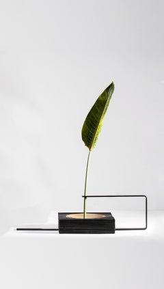 Wood and Aluminum Vaso Torno by Atelier Andre Ferri