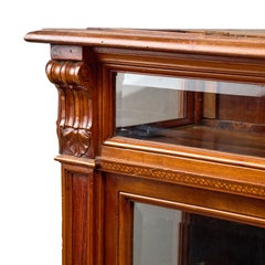 Wood and Beveled Glass Vitrine