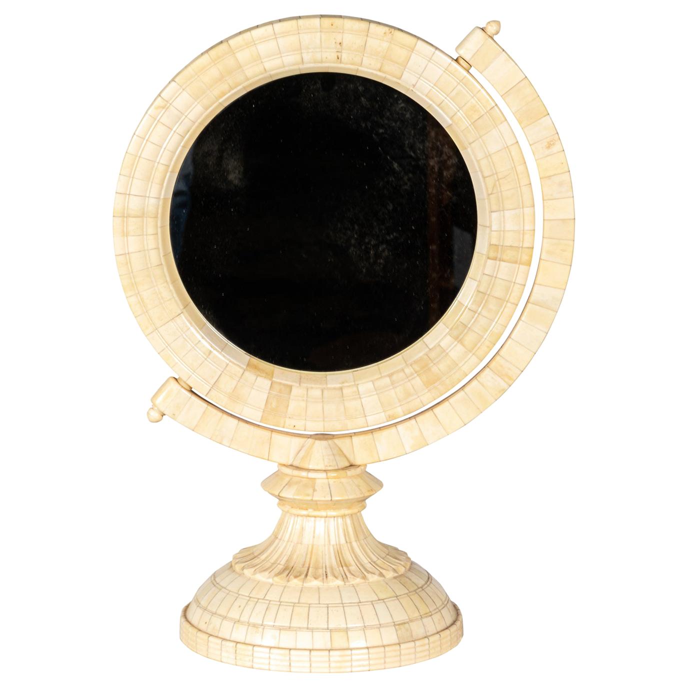 Large, stunning mirror in bone and horn For Sale at 1stDibs