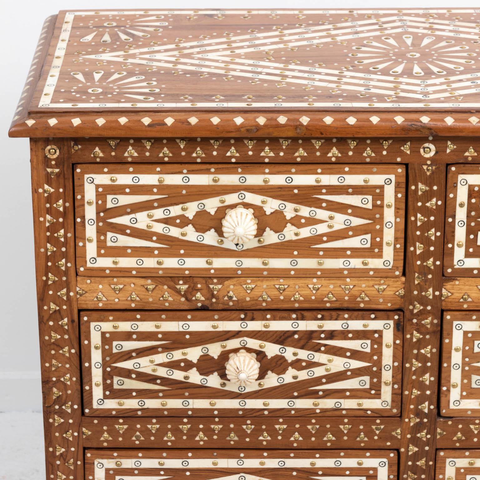 Wood and Bone Inlaid Chest of Drawers 2