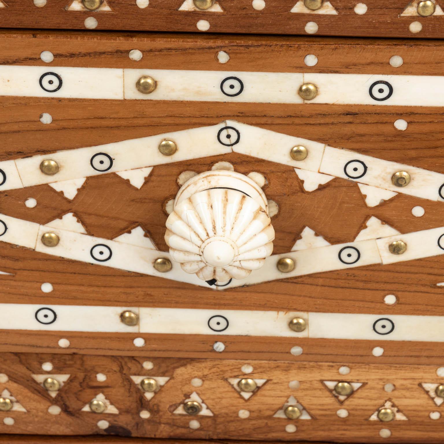 Wood and Bone Inlaid Chest of Drawers 3