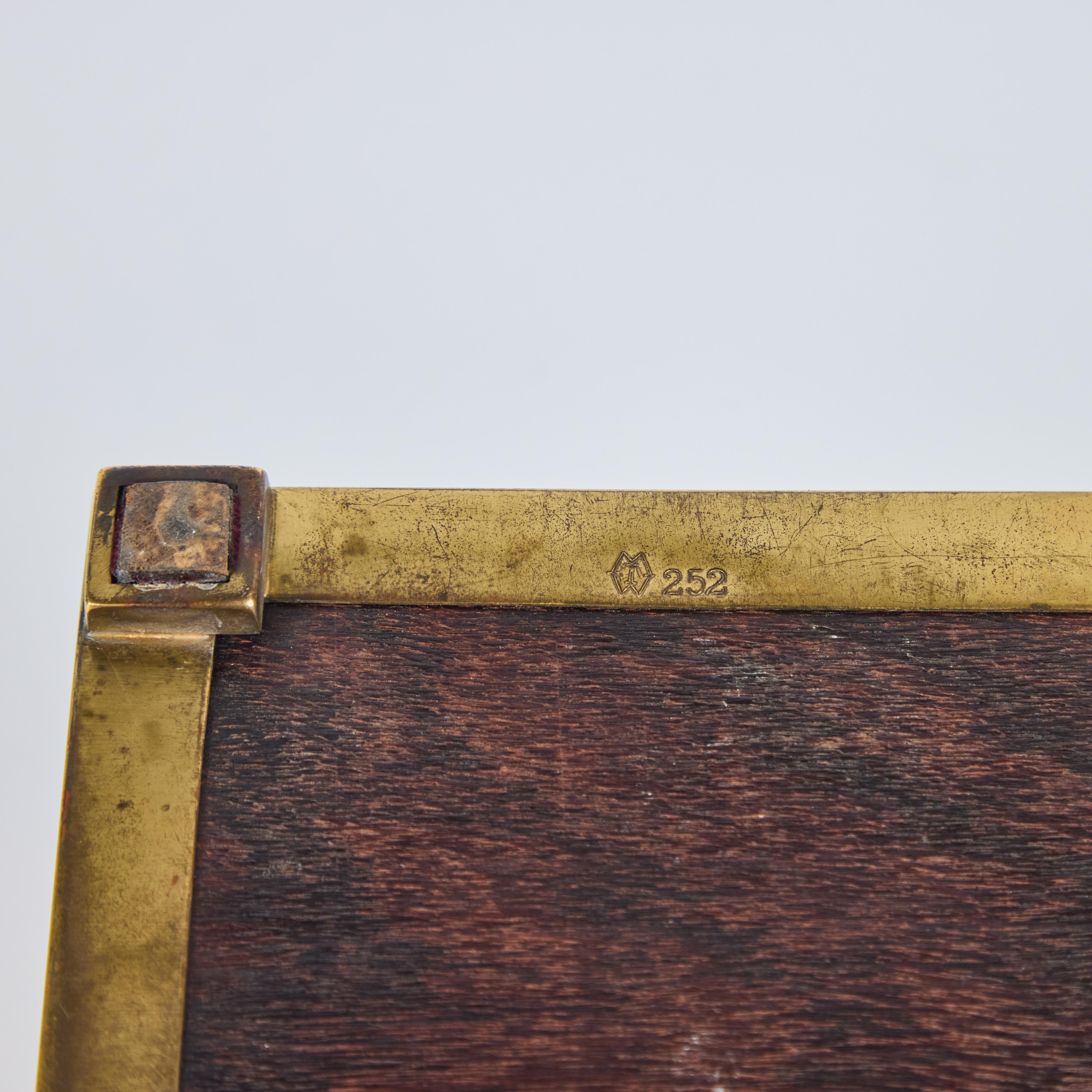 Schachtel mit Scharnier aus Holz und Messing von Erhard und Sohne 3