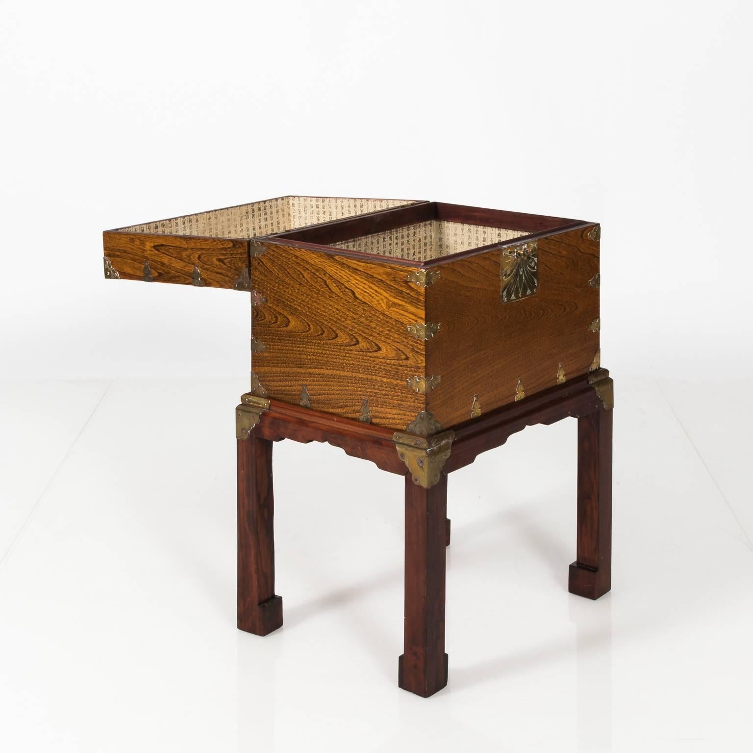 Baule giapponese in legno e ottone 2
