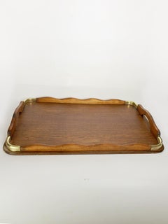 Wood and Brass Tray, France, 19th Century