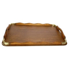 Wood and Brass Tray, France, 19th Century