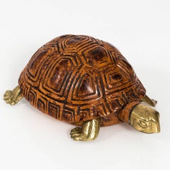 Wood and Brass Turtle by Sarreid LTD