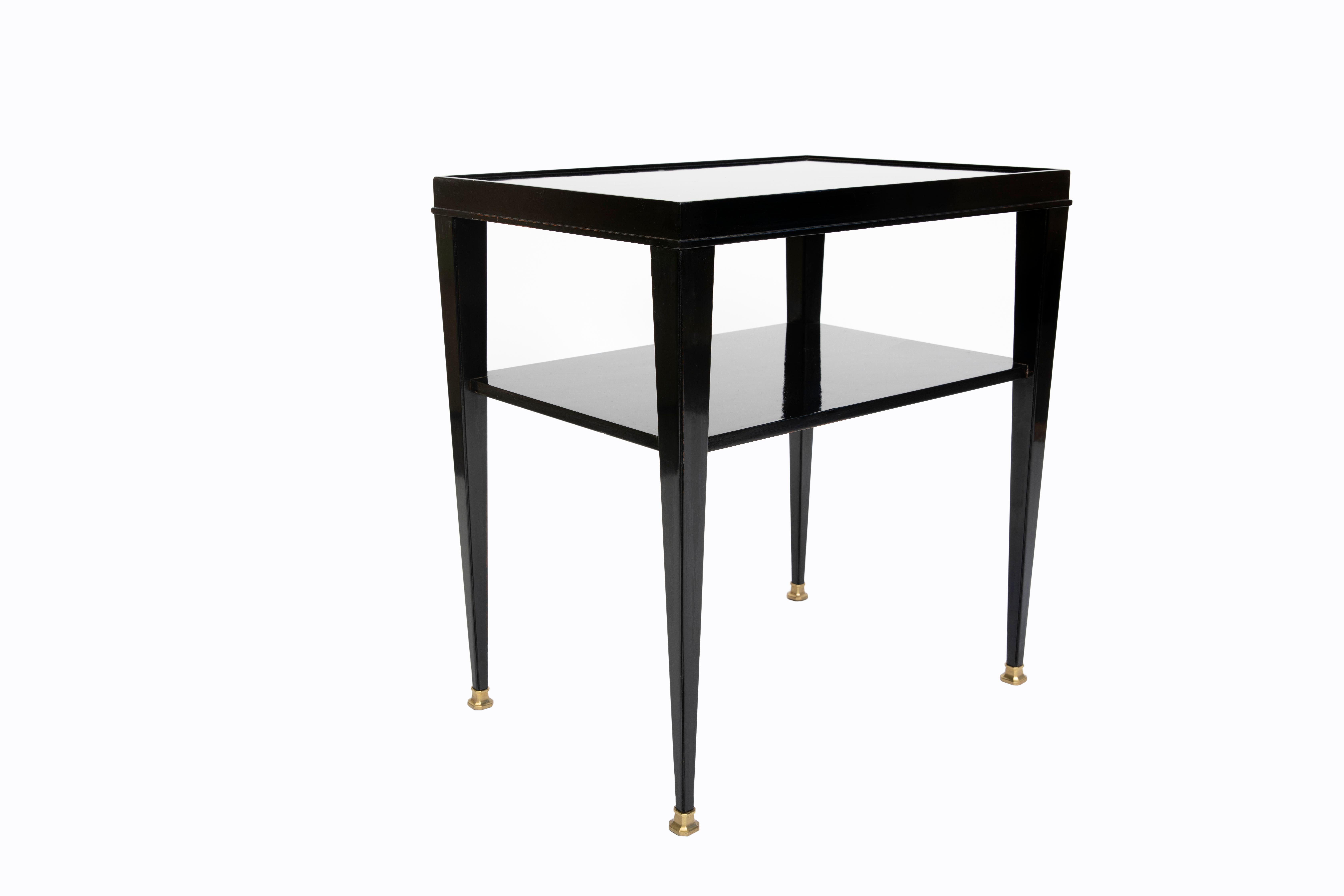 Wood and bronze side table by Comte, Argentina, Buenos Aires, circa 1950.