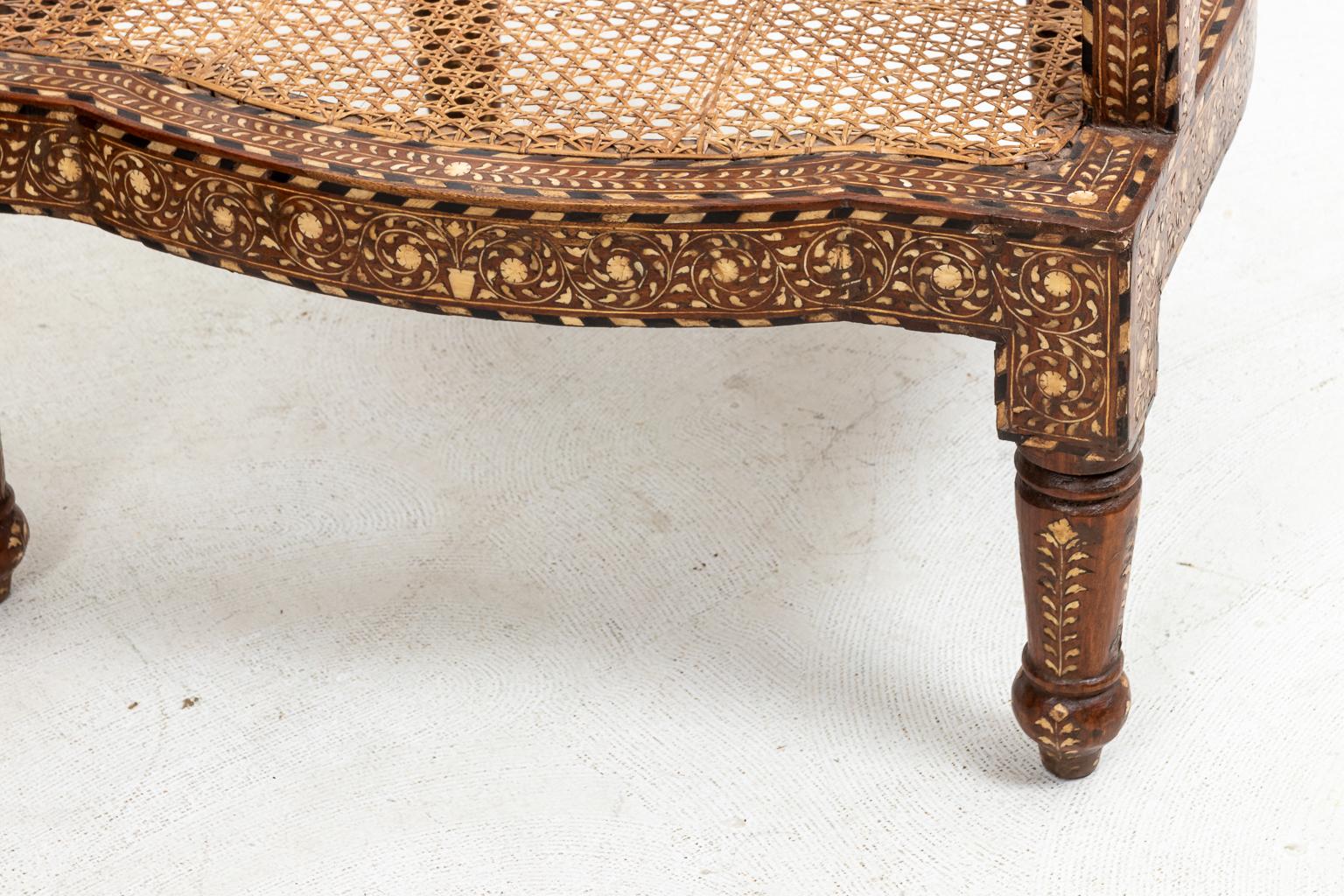 Wood and Camel Bone Tete on Tete For Sale 2
