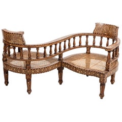 Wood and Camel Bone Tete on Tete