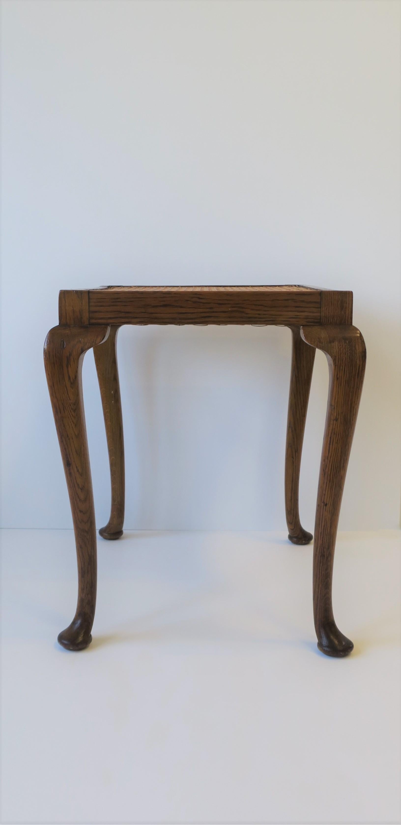 Wicker Cane and Wood Side or End Table 2