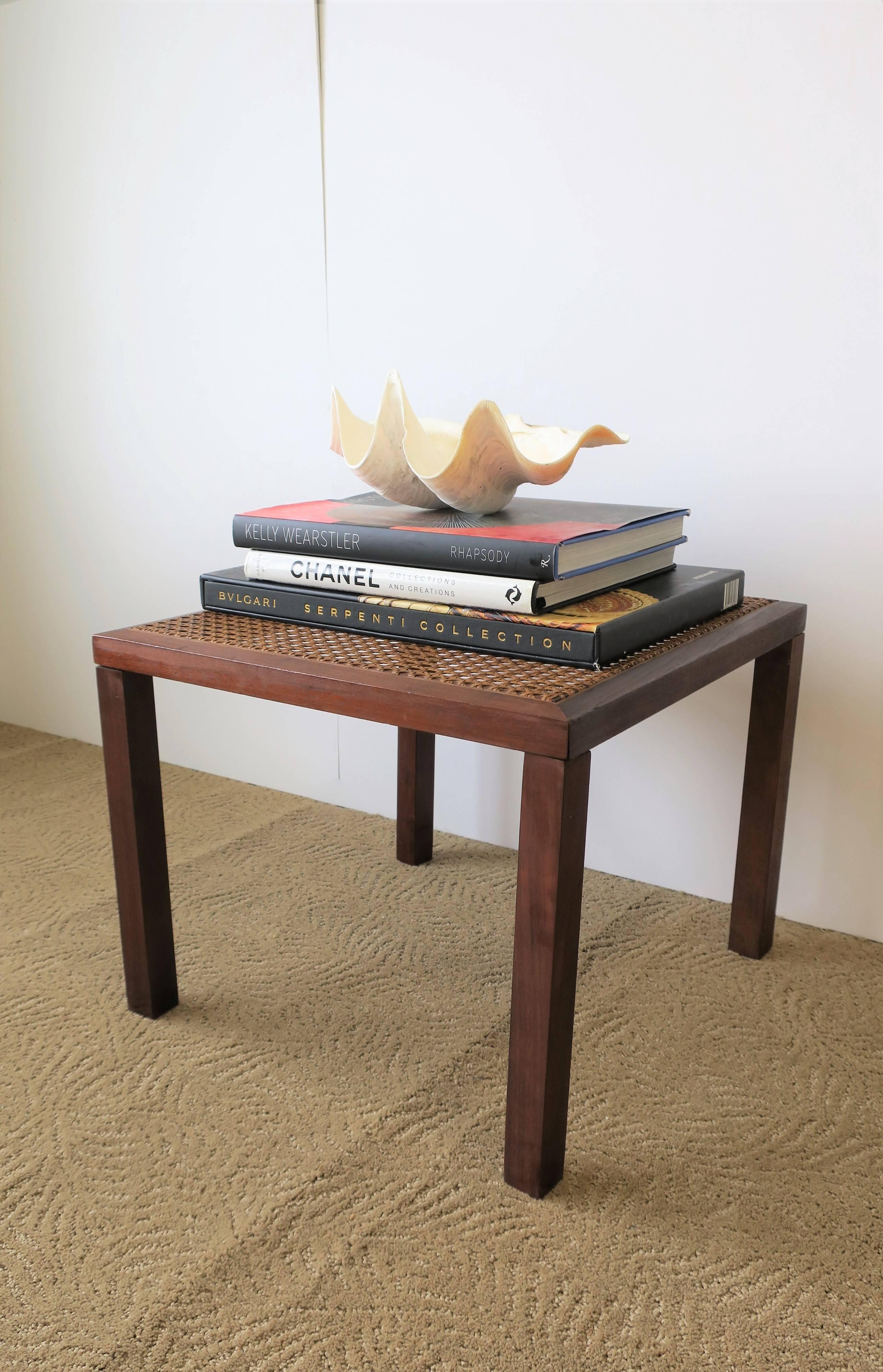 Wood and Cane Side or End Table 5