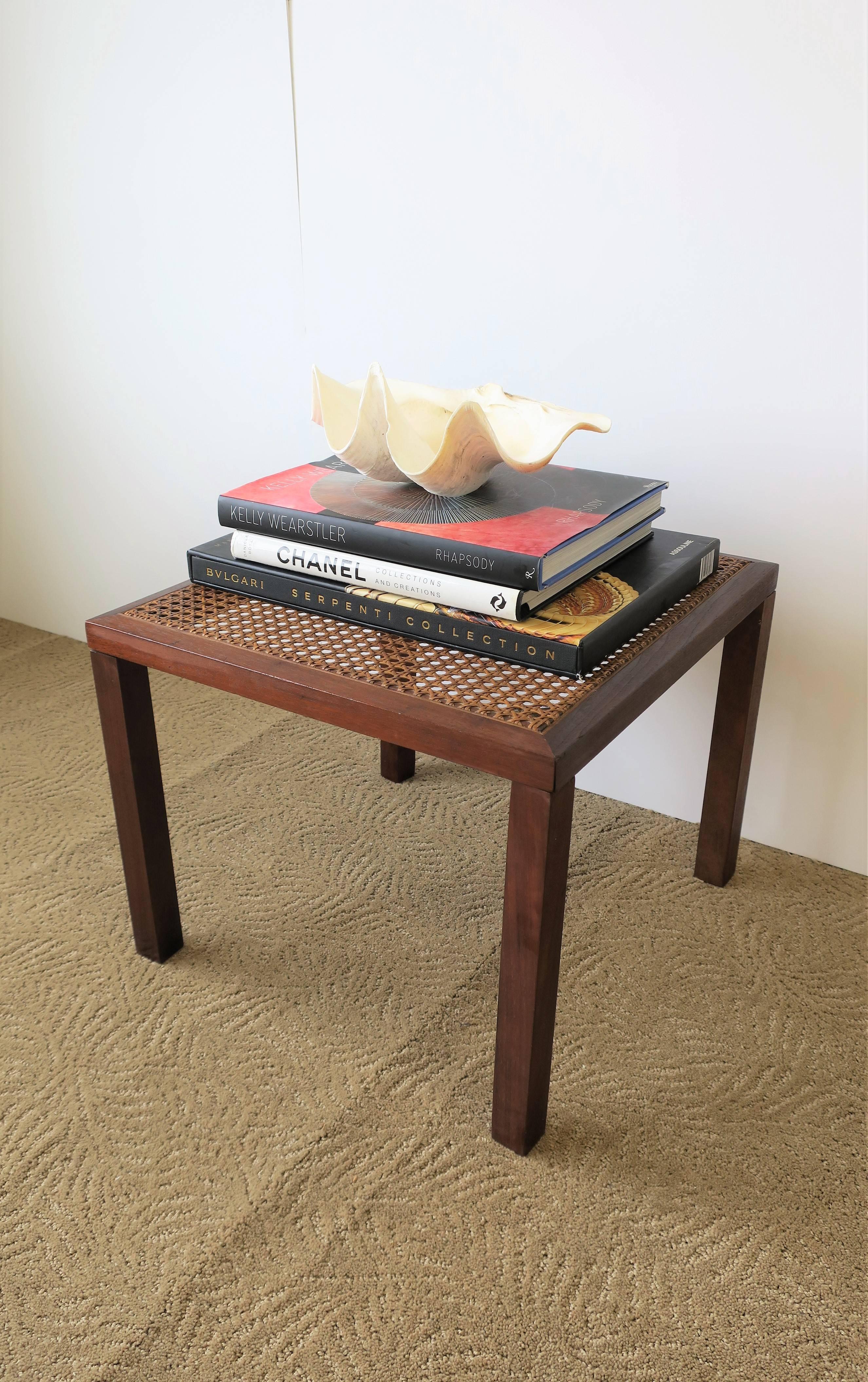 Wood and Cane Side or End Table 6