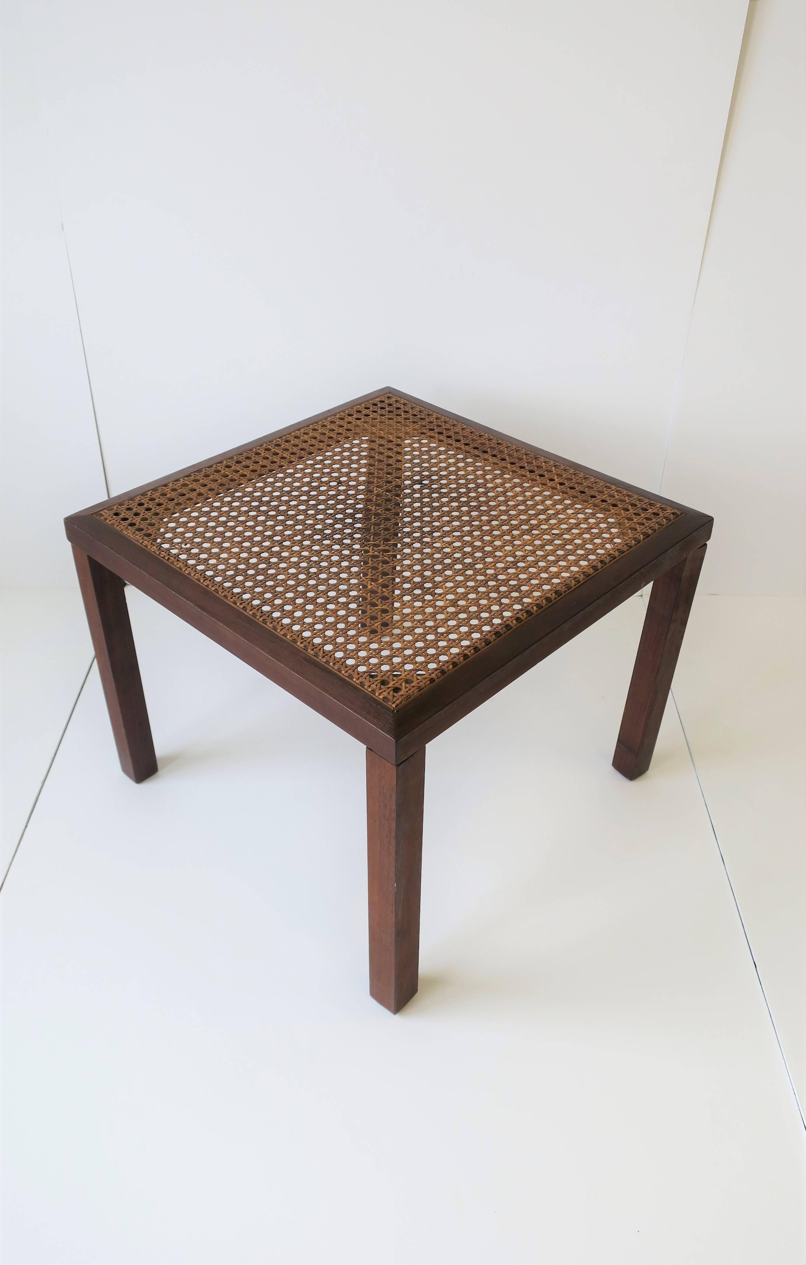 American Wood and Cane Side or End Table