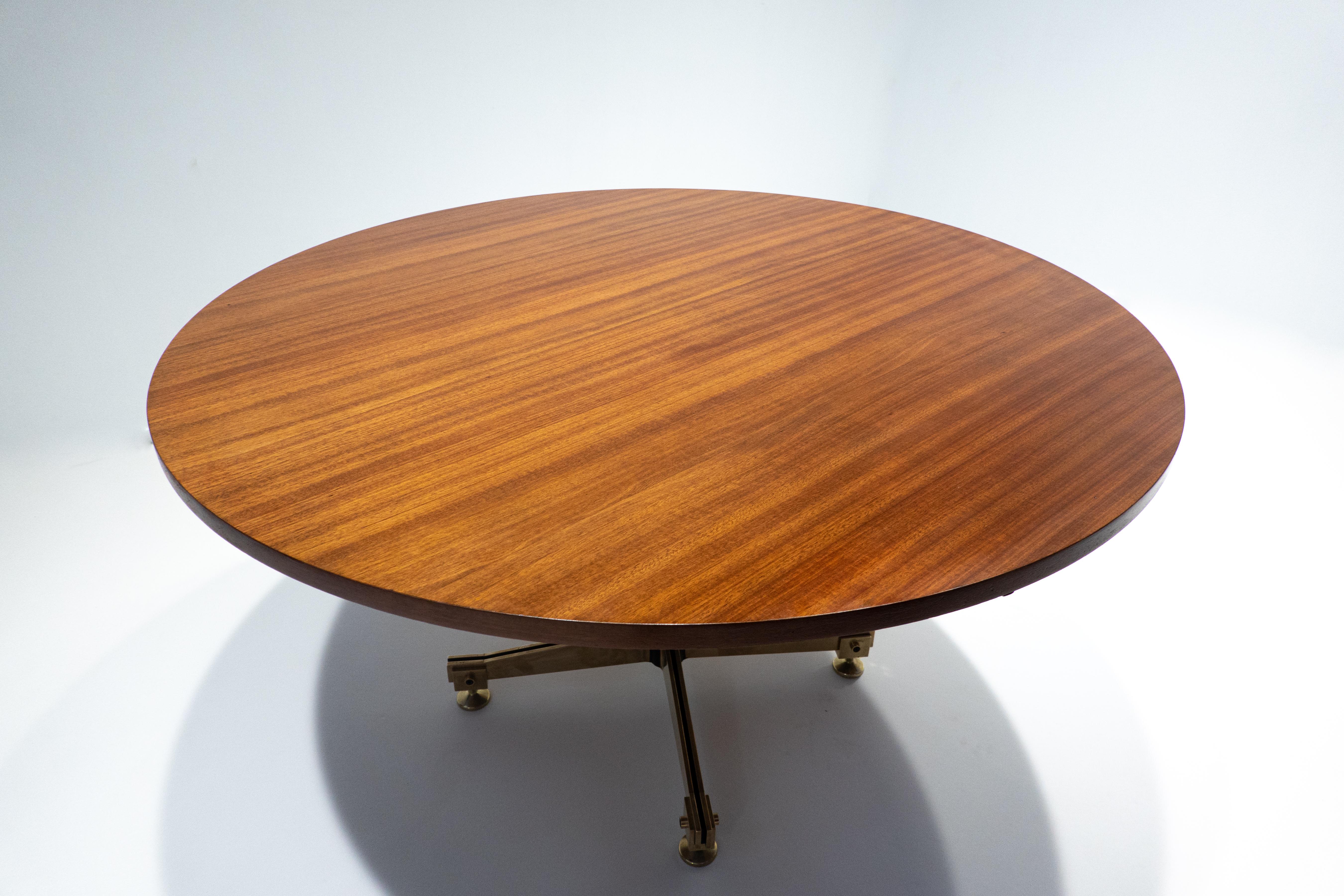 Wood and Ceramic Extendable Dining Table Melchiorre Bega & Pietro Melandri In Good Condition For Sale In Brussels, BE